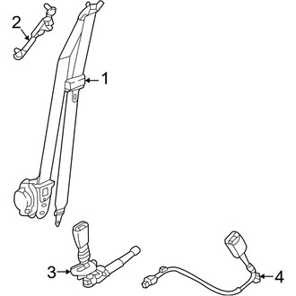 Hyundai OE - Restraint Systems - Front Seat Belts (USA Built), (Limited / SE / SEL / SEL Convenience / XRT)