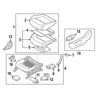 Hyundai OE - Seats & Tracks - Driver Seat Components (Seat Cushion, USA Built)
