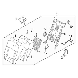 Hyundai OE - Seats & Tracks - Rear Seat Components (Seat Back, Drivers Side, USA Built)