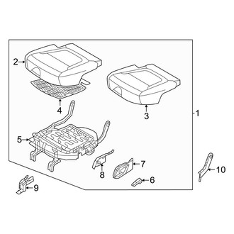 Hyundai OE - Seats & Tracks - Rear Seat Components (Seat Cushion, Drivers Side), (2.5L)