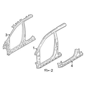 Hyundai OE - Pillars, Rocker & Floor - Aperture Panel (USA Built), (Limited / SE / SEL / XRT)