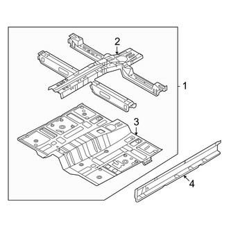 Hyundai OE - Pillars, Rocker & Floor - Floor & Rails (USA Built)