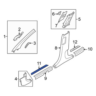 Hyundai OE - Front Left Door Trim Sill Plate Insert