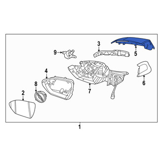 Hyundai OE - Front Left Outer Door Mirror Cover