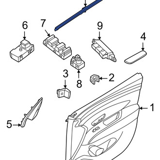 Hyundai OE - Front Left Door Window Belt Weatherstrip
