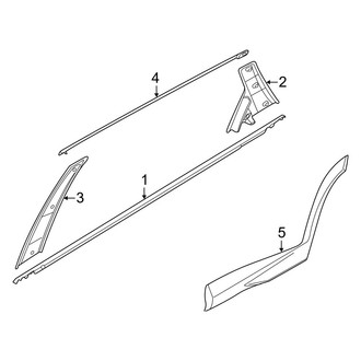 Hyundai OE - Rear Door - Exterior Trim (USA Built)