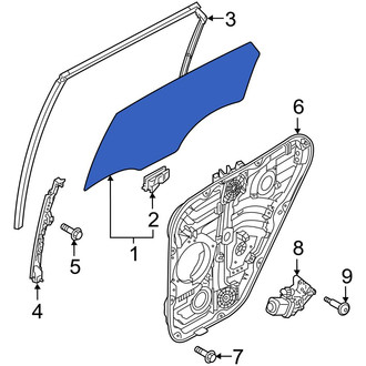 Hyundai OE - Front Left Door Glass