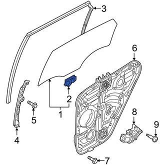 Hyundai OE - Door Glass Attaching Clips