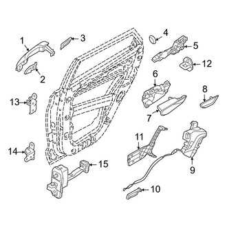 Hyundai OE - Rear Door - Lock & Hardware (1.6L)