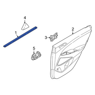 Hyundai OE - Rear Left Door Window Belt Weatherstrip