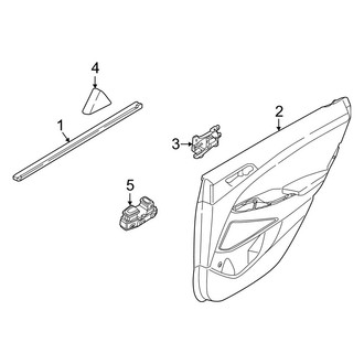 Hyundai OE - Rear Door - Interior Trim (Korea Built), (Blue Hybrid / Limited / Limited Hybrid / Limited Plug-In Hybrid / N Line / SEL / SEL Convenience Hybrid / SEL Plug-In Hybrid / XRT)