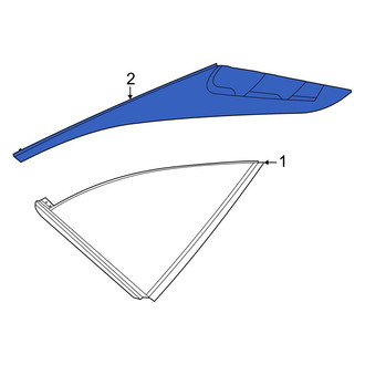 Hyundai OE - Rear Left Body D-Pillar Molding