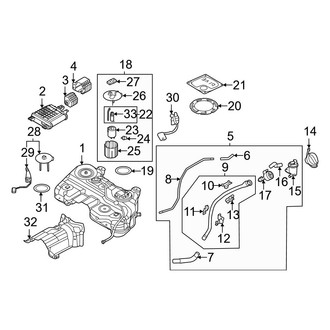 Hyundai OE - Fuel System Components (Blue Hybrid / Limited Hybrid / SEL Convenience Hybrid)