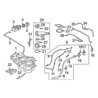 Hyundai OE - Fuel System Components (Limited Plug-In Hybrid / SEL Plug-In Hybrid)