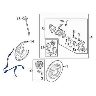 Hyundai OE - Front Left ABS Wheel Speed Sensor