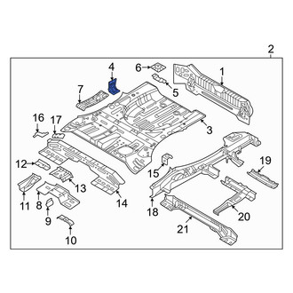 Hyundai OE - Rear Center Left Floor Pan Reinforcement
