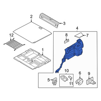 Hyundai OE - Rear Left Upper Interior Quarter Panel Trim Panel