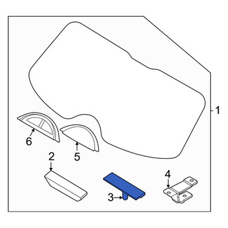 Hyundai OE - Back Glass Spacer