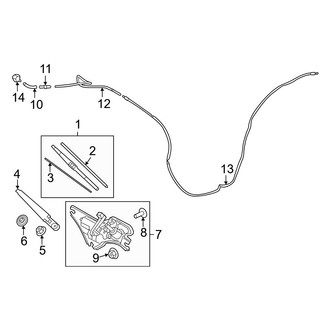 Hyundai OE - Lift Gate - Wiper & Washer Components (USA Built), (Limited / SE / SEL / XRT)