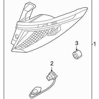 Hyundai OE - Rear Lamps - Tail Lamps (LED Type on Body, USA Built), (Limited / SEL / XRT)