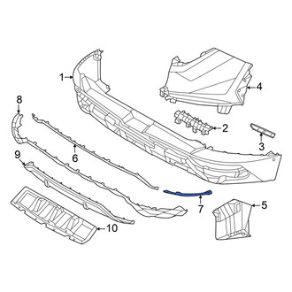 Hyundai OE - Rear Right Upper Bumper Trim