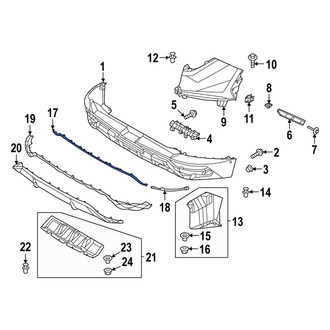 Hyundai OE - Rear Upper Center Bumper Trim