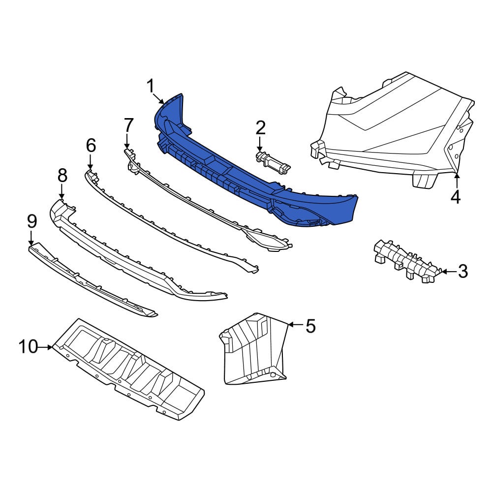 Hyundai OE 86656CW000 - Rear Left Upper Bumper Cover