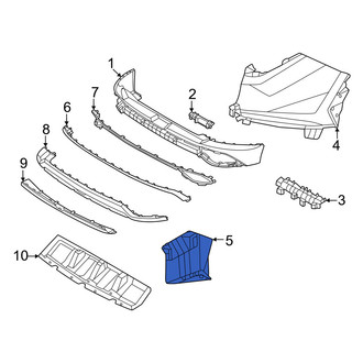 Hyundai OE - Rear Right Bumper Splash Shield