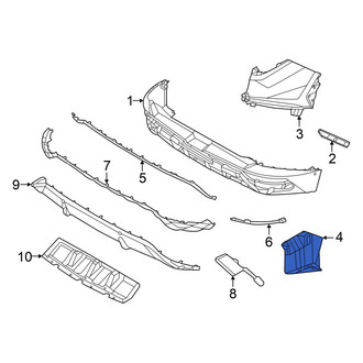 Hyundai OE - Rear Right Bumper Splash Shield