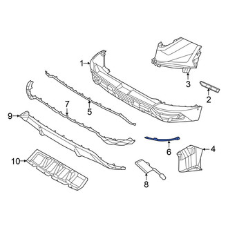 Hyundai OE - Rear Right Upper Bumper Trim