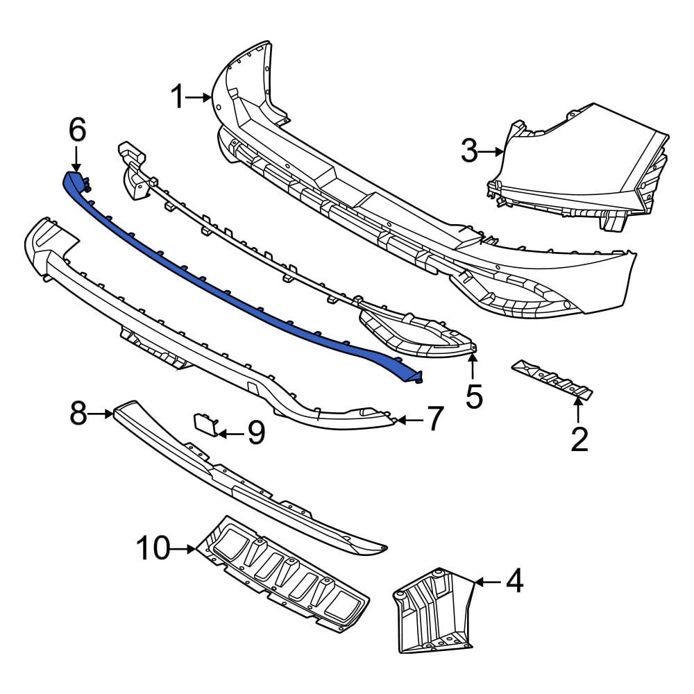 Ozページ Hyundai OE 86696N9GA0 - Rear Lower Bumper Trim
