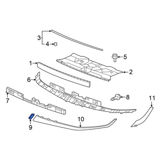 Hyundai OE - Front Left Inner Grille Molding