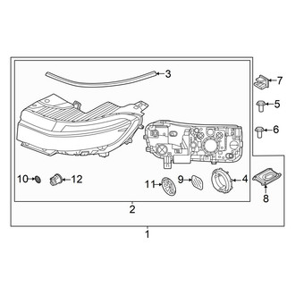 Hyundai OE - Front Lamps - Headlamp Components (Limited / SE / SE Standard Range / SEL / XRT)