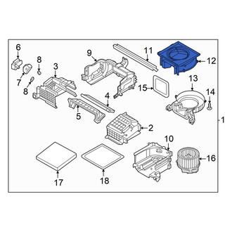 Hyundai OE - Center Upper HVAC Blower Motor Housing