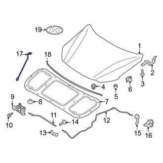 Hyundai OE - Hood Lift Support