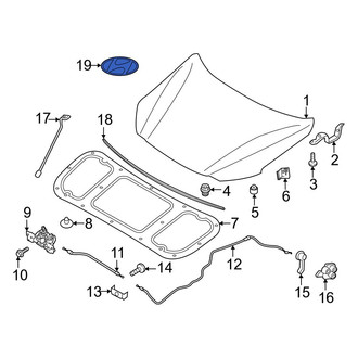 Hyundai OE - Front Hood Emblem
