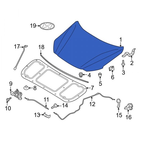 Hyundai OE 66400GI000 - Front Hood Panel