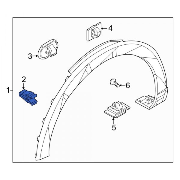 Wheel Arch Molding Clip