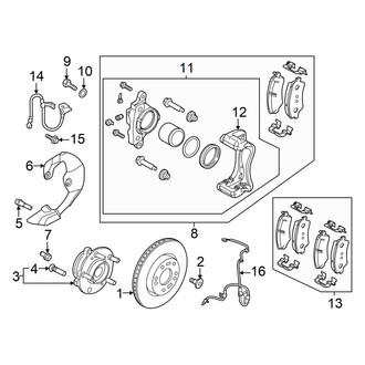 Hyundai OE - Front Suspension - Brake Components (RWD)