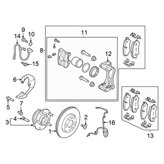 Hyundai OE - Front Suspension - Brake Components (Limited / SE / SEL AWD)