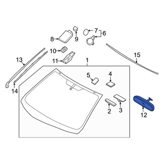 Hyundai OE - Front Interior Rear View Mirror
