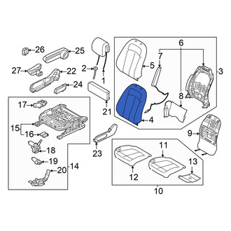 Hyundai OE - Front Left Seat Back Cushion Cover