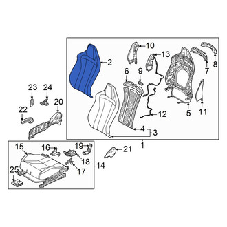Hyundai OE - Front Left Seat Back Cushion Cover