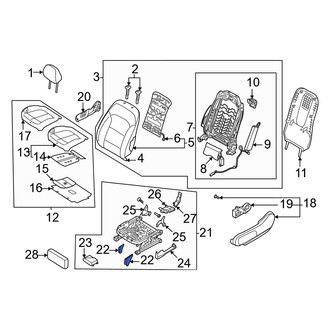 Hyundai OE - Front Left Upper Inner Seat Track Cover