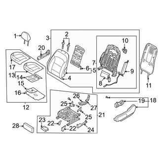 Hyundai OE - Seats & Tracks - Driver Seat Components