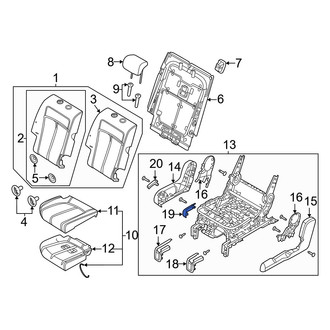 Hyundai OE - Rear Right Seat Track Cover