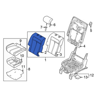 Hyundai OE - Rear Right Seat Back Cushion Cover