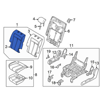 Hyundai OE - Rear Right Seat Back Cushion Cover