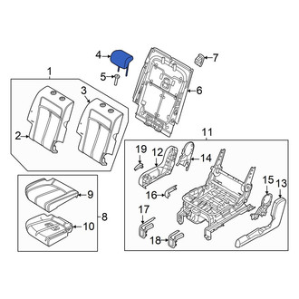 Hyundai OE - Rear Left Outer Headrest