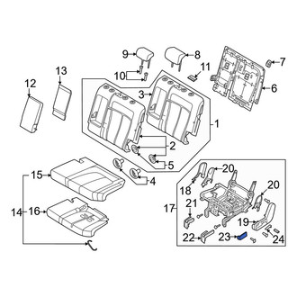 Hyundai OE - Rear Left Lower Seat Track Cover
